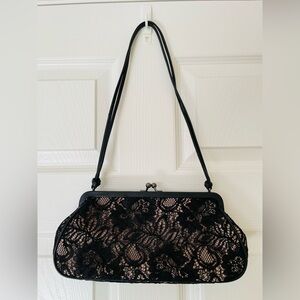 Casual Corner Black Lace Shoulder Bag